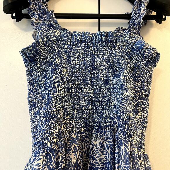 Amanda Uprichard Adelene Midi Dress in Chalet Size S blue white SW - Picture 12 of 15